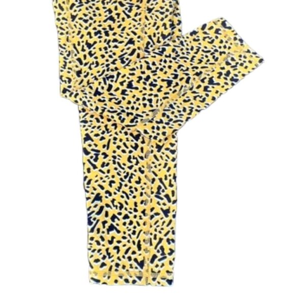 BCBGeneration Leggings High Waist Pants Leopard Print Yellow Women's Medium $68 - Picture 9 of 10